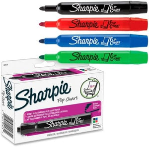 Sharpie Flip Chart Markers, 4 Count (SAN 22474)