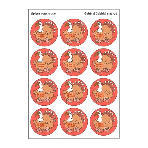 Trend Enterprises Gobble! Gobble! Spice Scent Retro Scratch N' Sniff Stickers (T 83705)