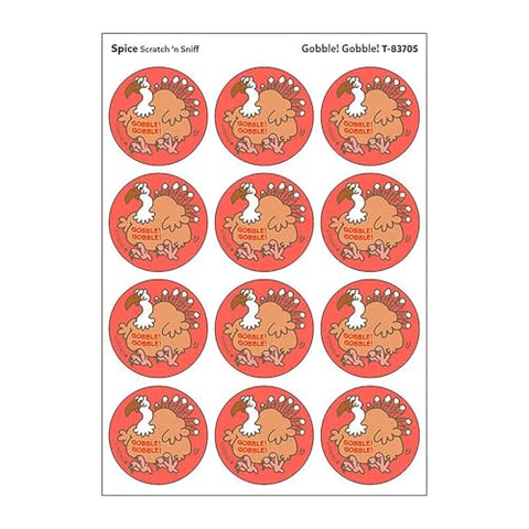 Trend Enterprises Gobble! Gobble! Spice Scent Retro Scratch N' Sniff Stickers (T 83705)