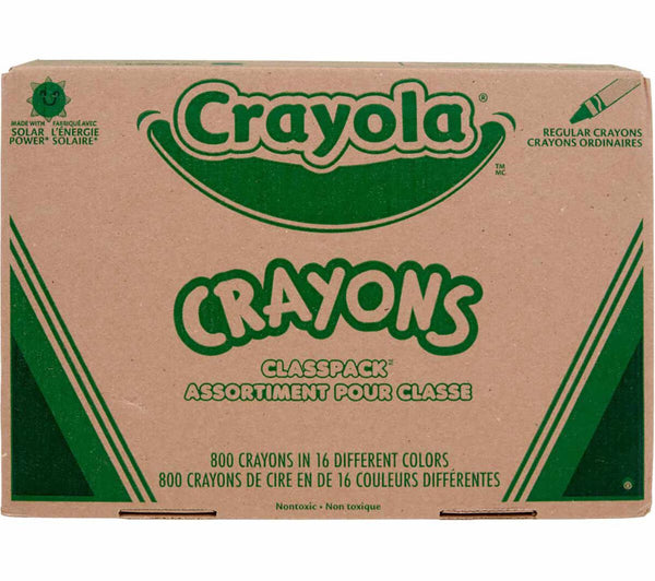 Crayon Classpack, 800 Count, 16 Colors (BIN 52-8016)