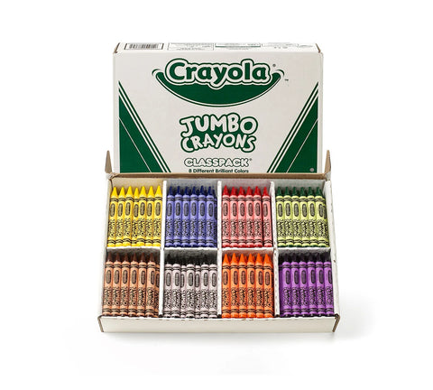 Crayola Jumbo Crayons, 200 Count, 8 Colors (BIN 52-8389)