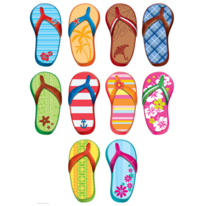 Teacher Created Flip Flops Accents, Pack of 30 (TCR 5353)