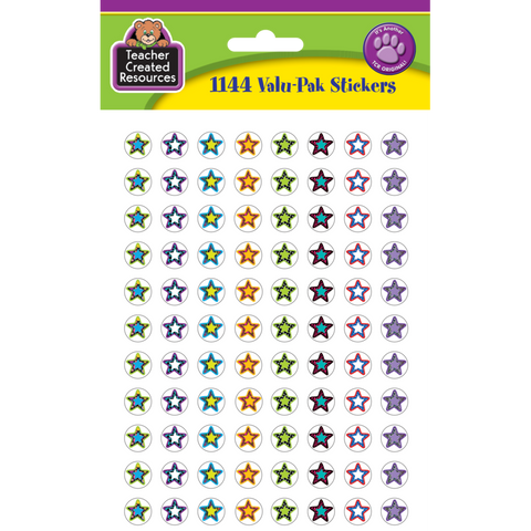 Fancy Stars 2 Mini Stickers Valu-Pak, 1144 Count (TCR 5364)