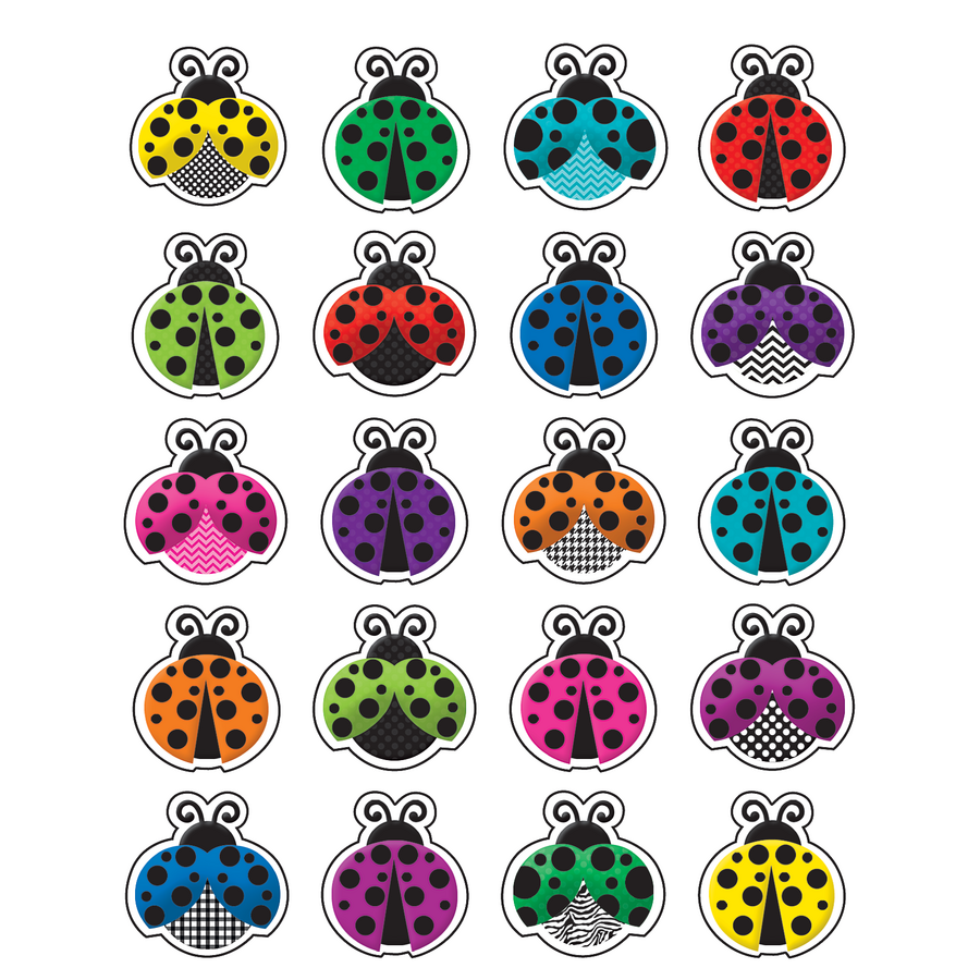 Teacher Created Colorful Ladybugs Stickers Pack of 120 (TCR 5462)