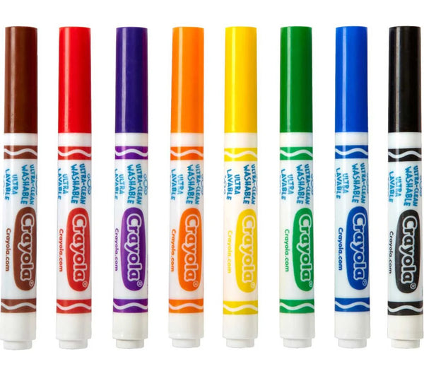 Crayola Ultra-Clean Washable Broad Line Markers Classpack, 200 Count, 8 colors (BIN 58-8200)