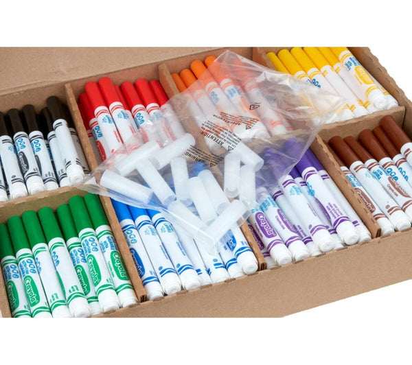 Crayola Ultra-Clean Washable Broad Line Markers Classpack, 200 Count, 8 colors (BIN 58-8200)