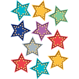 Teacher Created Marquee Stars 6" Accents, Pack of 30  (TCR 5870)