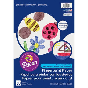 Pacon Fingerpaint Paper, 12" x 18", 40 Sheets (PAC 104613)