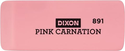 Dixon Pink Carnation Erasers, Small, 50 Count
