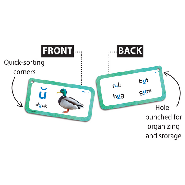 Teacher Created Vowels and Vowel Teams Flash Cards Deluxe Set (TCR 62108)