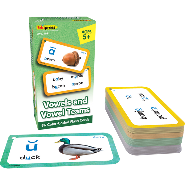 Teacher Created Vowels and Vowel Teams Flash Cards Deluxe Set (TCR 62108)