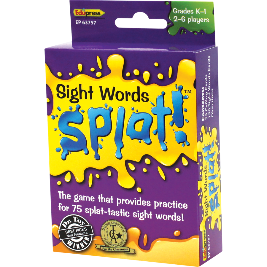 Teacher Created Resources Sight Words Splat Game Grades K-1 (TCR 63757)