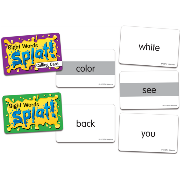 Teacher Created Resources Sight Words Splat Game Grades K-1 (TCR 63757)