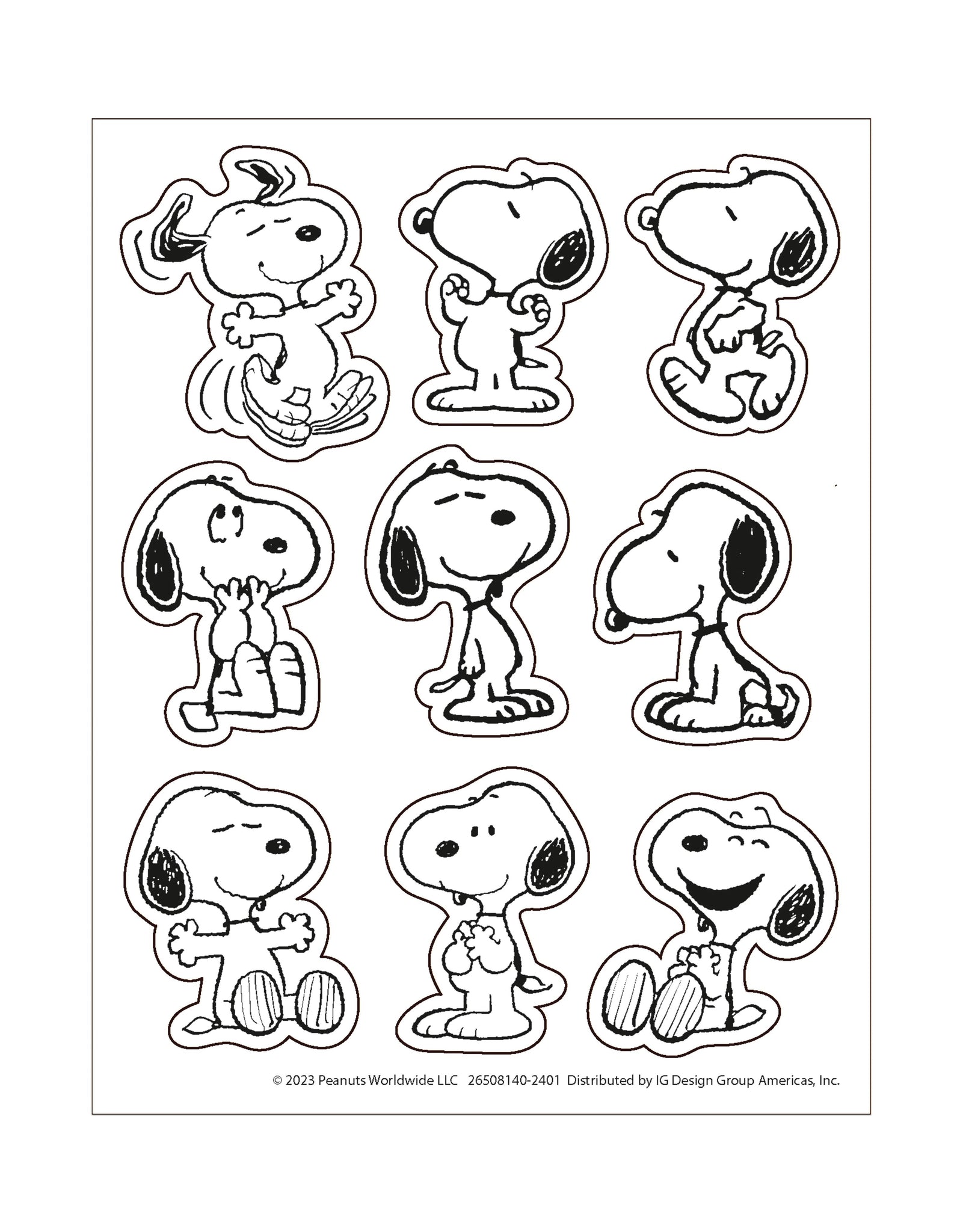 Eureka Peanuts Snoopy Giant Stickers (EU 650814)