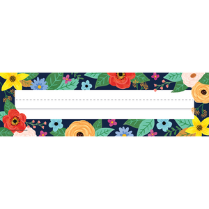 Teacher Created Wildflowers Flat Name Plates, Pack of 36 (TCR 6698)