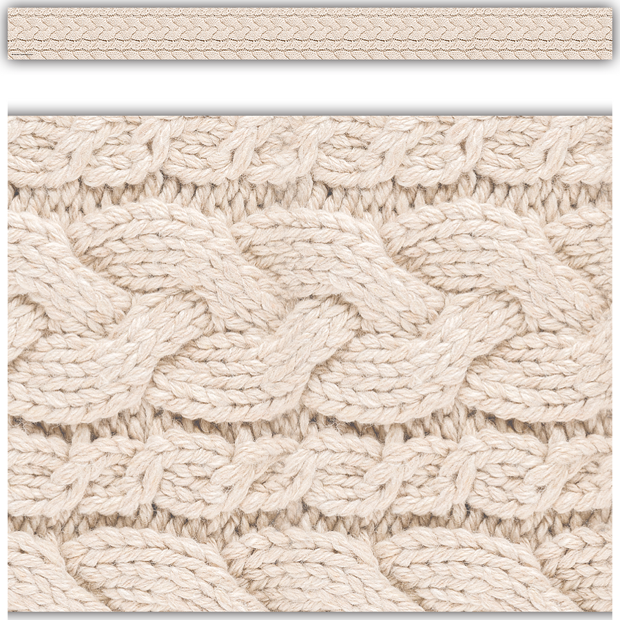 Teacher Created Resources Cable Knit Sweater Straight Border Trim (TCR 6745)