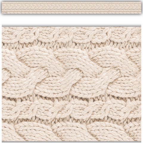 Teacher Created Resources Cable Knit Sweater Straight Border Trim (TCR 6745)