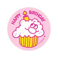 Trend Enterprises Happy Birthday Whipped Cream Scented Stickers (T 83610)