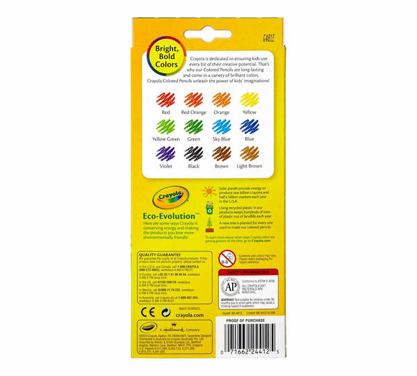 Crayola Erasable Colored Pencils, 12 Count (BIN 68-4412)