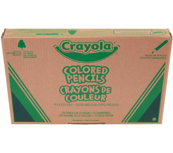 Colored Pencils Classpack, 240 Count, 12 Colors (BIN 68-7506)