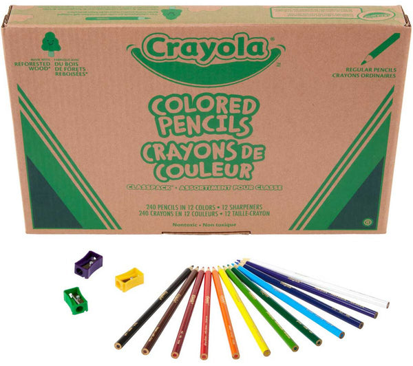 Colored Pencils Classpack, 240 Count, 12 Colors (BIN 68-7506)