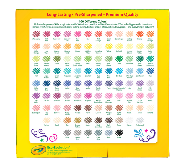 Crayola Colored Pencils, 100 Count (BIN 68-8100)