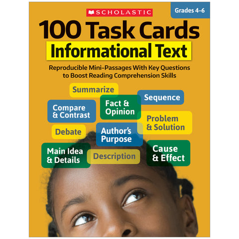 Scholastic 100 Task Cards, Informational Text (SC 811299)