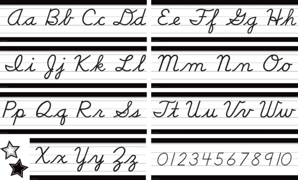 Teacher Created Resources Black and White Cursive Mini Bulletin Board ...