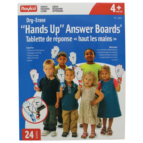 Roylco Hands Up Dry Erase Answer Boards, 24 pkg (R-5905)