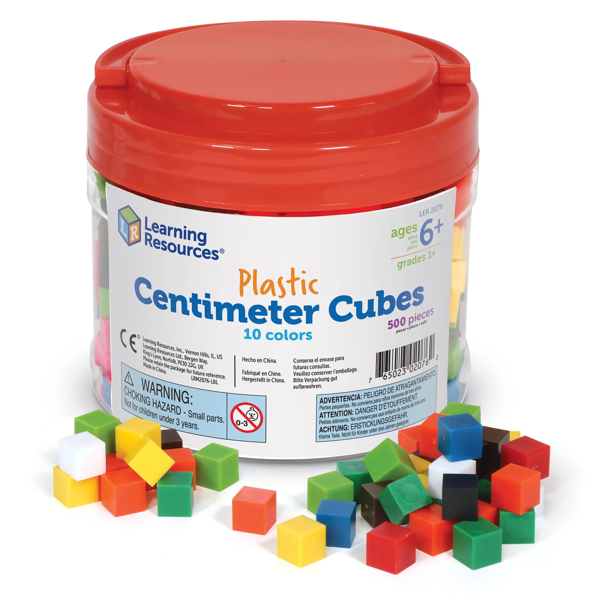 Learning Resources 10 Color Centimeter Cubes Set of 500, Ages 6+ (LER ...