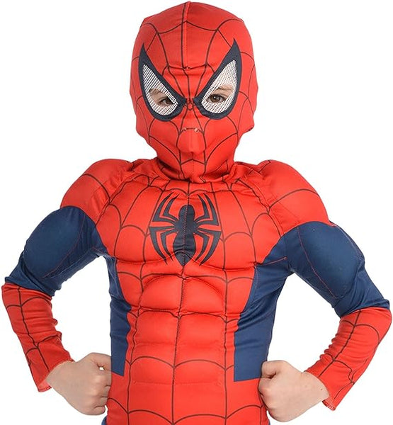 Amscan Spider-Man Muscle Costume, Child Small 4-6 (843543)