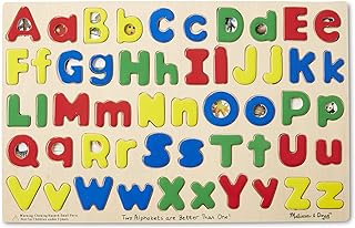 Melissa & Doug Upper & Lower Case Alphabet Letters Wooden Puzzle ( ZO22075)