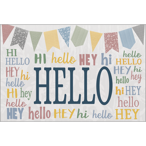 Teacher Created Classroom Cottage Hello Postcards, 4'' x 6'', Pack of 30 (TCR 7190)