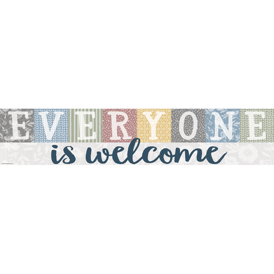 Teacher Created Resources Classroom Cottage Everyone is Welcome Banner (TCR 7193)