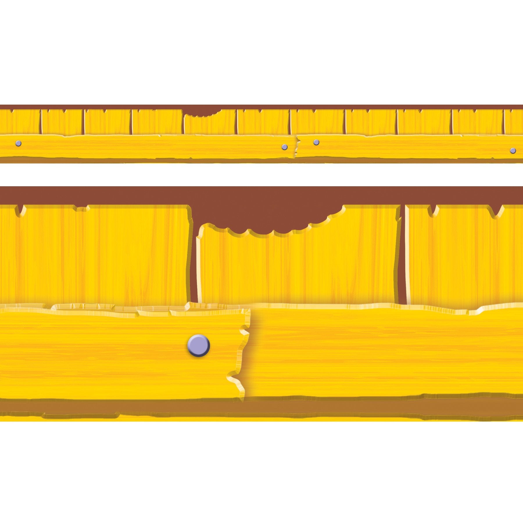 Trend Yellow Wooden Fence Bolder Borders (T 85094)