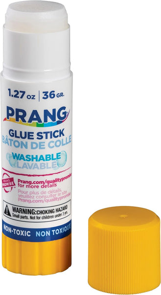 Prang Clear Washable Glue Stick, Large, 1.27 OZ (15371)