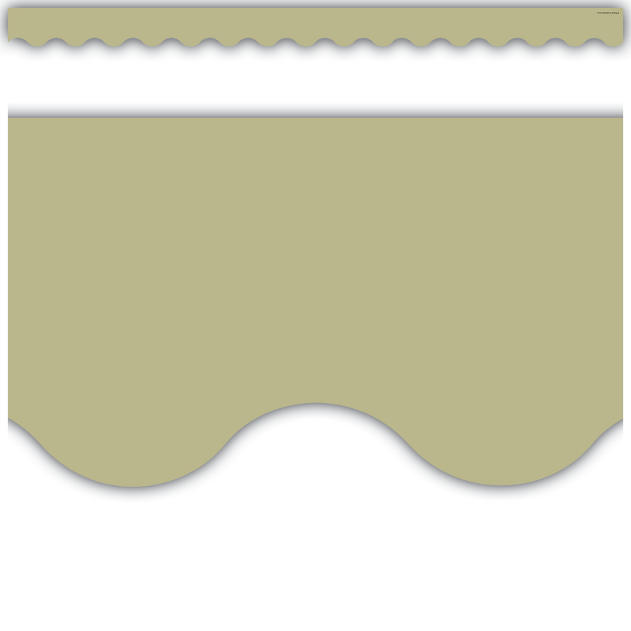 Teacher Created Resources Olive Green Scalloped Border Trim (TCR 7216)