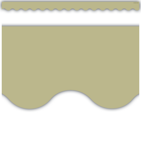 Teacher Created Resources Olive Green Scalloped Border Trim (TCR 7216)