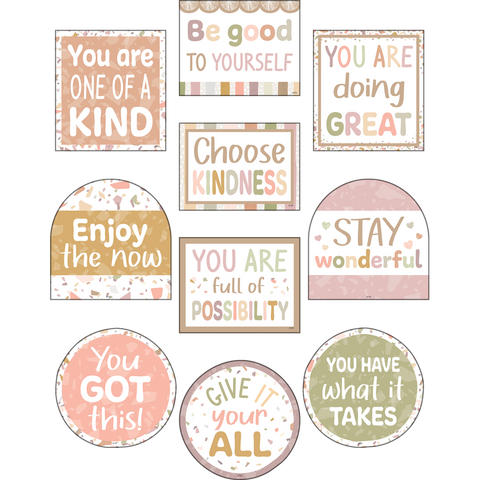 Teacher Created Resources Terrazzo Tones Positive Sayings Accents (TCR 7219)