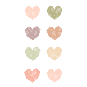 Teacher Created Resources Terrazzo Tones Hearts Mini Stickers (TCR 7229)