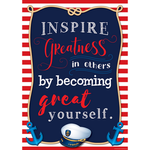 Teacher Created Inspire Greatness in Others by Becoming Great Yourself Positive Poster 13⅜" x 19" (TCR 7516)