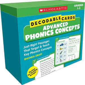 Scholastic Decodable Cards: Advanced Phonics Concept  (SC 861432)