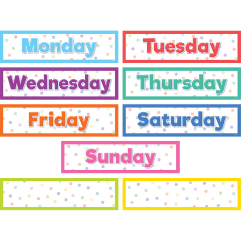 Teacher Created Resources Colorful Magnetic Days of the Week (TCR 77517)