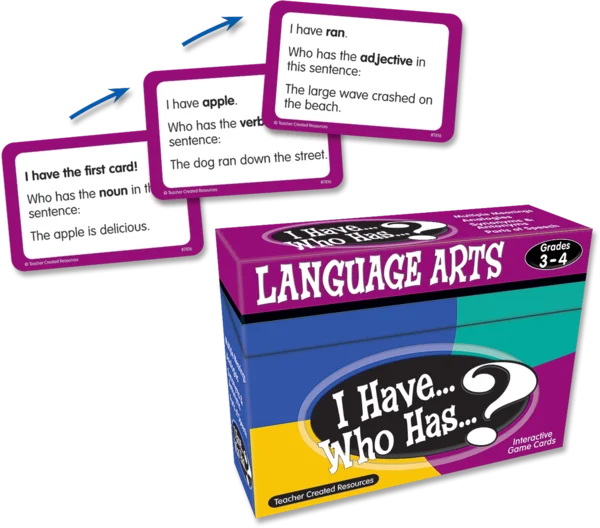 Teacher Created Resources I Have, Who Has Language Arts Game Grades 3-4 (TCR 7816)