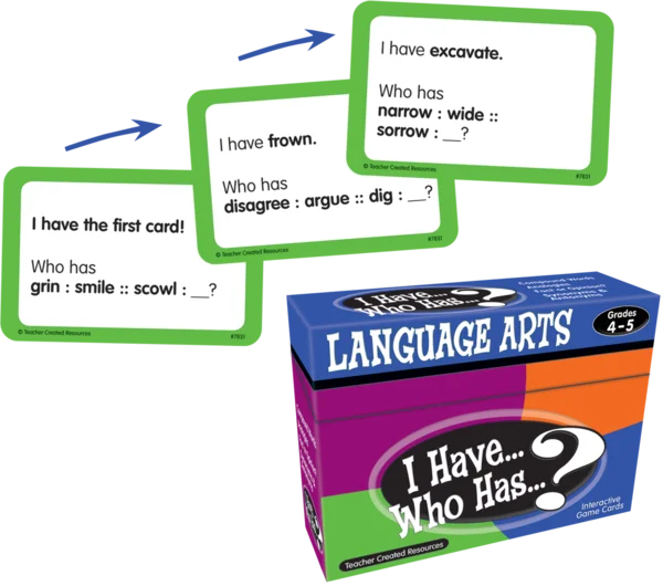 Teacher Created Resources I Have, Who Has Language Arts Game Grades 4-5 (TCR 7831)