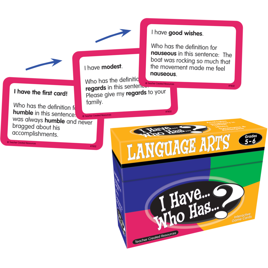 Teacher Created I Have, Who Has Language Arts Game, Grades 5-6 (TCR 7832)