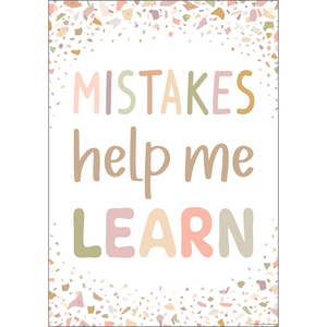Teacher Created Resources Terrazzo Tones Mistakes Help Me Learn Positive Poster (TCR 7876)