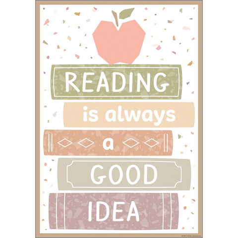 Teacher Created Resources Terrazzo Tones Reading is Always a Good Idea Positive Poster (TCR 7877)