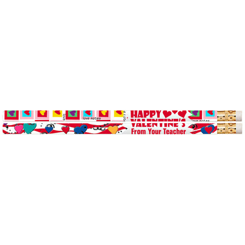 Musgrave Pencil Company Happy Valentines Day From Your Teacher Pencils 12 Pk (MUS 251D)