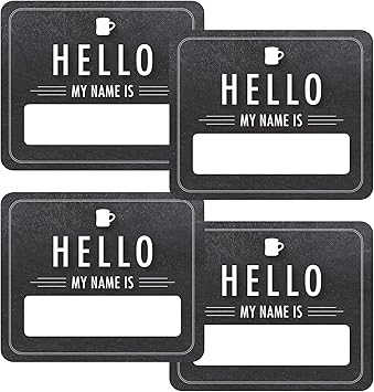 Carson Dellosa Café Chalkboard Self-Adhesive Name Tags, 40 Pack (CD 150074)